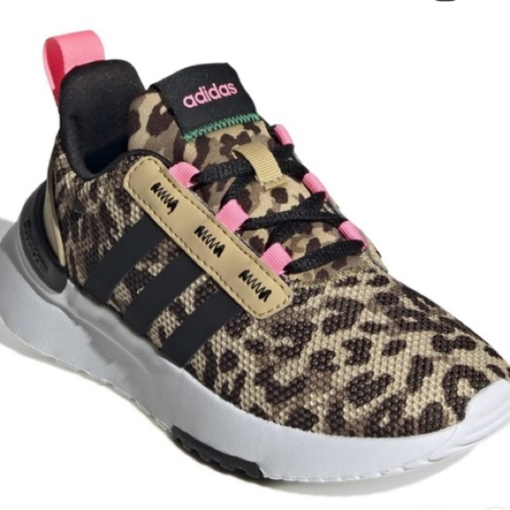 Adidas Kids Racer TR21K Leopard Print Sneakers